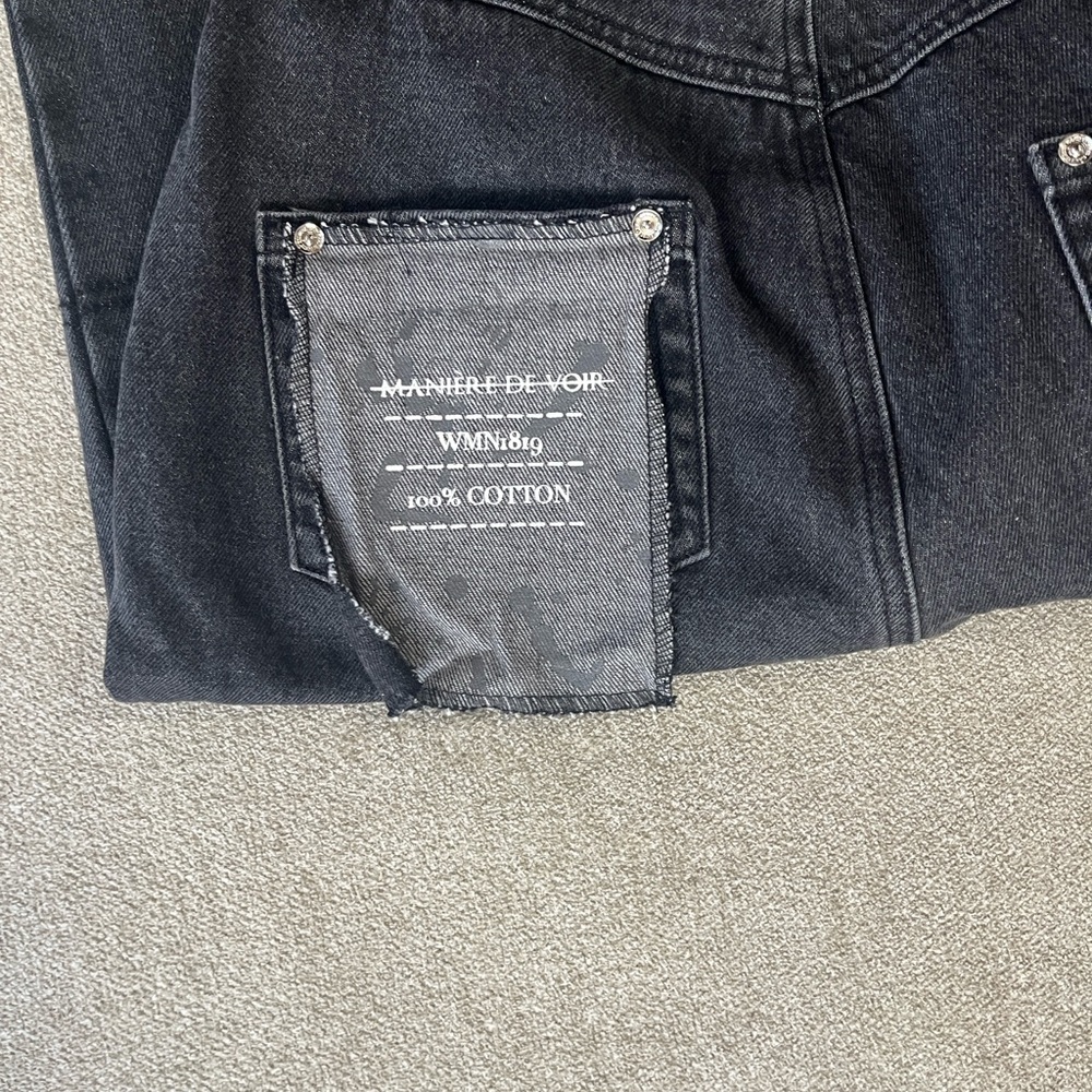 Maniere De Voir Black Pistol Jeans UK6/ US 4 - Picture 3 of 14
